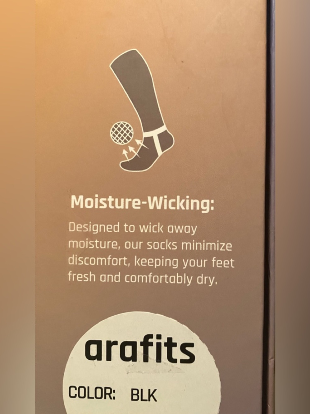 New, Arafits Compression Black Socks, Size XL - Picture 3 of 4